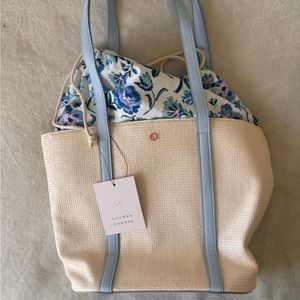 Brand new blue Lauren Conrad beach tote bag purse handbag.